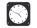 Minimalistic Wall Clock Design with Black Frame and White Face Displaying Time Royalty Free Stock Photo