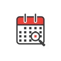 Time management and Schedule icon for upcoming event Royalty Free Stock Photo