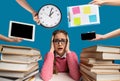 Time Management And School Deadlines Concept, Collage Royalty Free Stock Photo