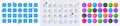 Time management, Touchpoint and Click here line icons. For web app, printing. Line icons. Vector Royalty Free Stock Photo