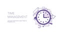 Time Management Web Banner With Copy Space Business Scheduling Concept