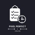 Time management white solid desktop icon