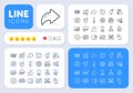 Time management, Wifi and Engineering plan line icons for web app. Pictogram icon. App line icons. Vector