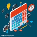 Time management, work planning vector illustration