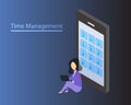 Time management at work to complete your project within the timeline vector Royalty Free Stock Photo