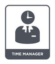time manager icon in trendy design style. time manager icon isolated on white background. time manager vector icon simple and