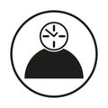 Time manager pictograph icon. Vector illustration. EPS 10.