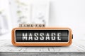 Time for massage message on a retro clock Royalty Free Stock Photo