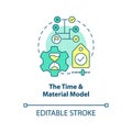 Time and material model concept icon Royalty Free Stock Photo