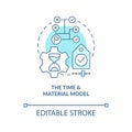 Time and material model turquoise concept icon Royalty Free Stock Photo
