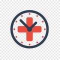 Time medicine cross icon symbol