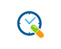 Time Medicine Icon Logo Design Element