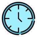 Time meditation icon vector flat