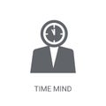 Time mind icon. Trendy Time mind logo concept on white backgroun