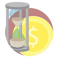 Time money business vector icon Royalty Free Stock Photo