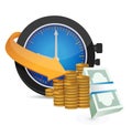 Time is money concept illustration Royalty Free Stock Photo