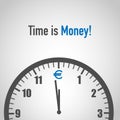 Time is money with Euro icon