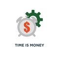 time is money icon. long term investment, time management, design concept symbol design, financial future planning, pension Royalty Free Stock Photo