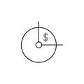 time is money line icon. Element of bankig icon for mobile concept and web apps. Thin line time is money icon can be used for web Royalty Free Stock Photo