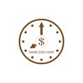 Time is Money logo. Royalty Free Stock Photo