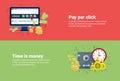 Time Is Money, Pay Per Click Online Payment Web Banner
