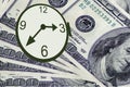 Time is money . Watch and dollars