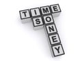 Time is money word block Royalty Free Stock Photo