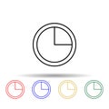 Time multi color icon. Simple thin line, outline vector of online and web icons for ui and ux, website or mobile application