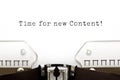 Time For New Content Typewriter Royalty Free Stock Photo