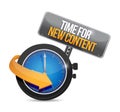 Time for new content watch illustration design Royalty Free Stock Photo