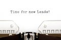 Time For New Leads Typewriter Sales Concept Royalty Free Stock Photo