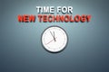Time for new technology at the wall Royalty Free Stock Photo