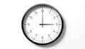 Time at 3 o clock - classic analog clock on white background