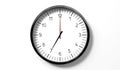 Time at 7 o clock - classic analog clock on white background