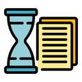 Time opportunity icon color outline vector