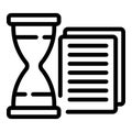 Time opportunity icon, outline style