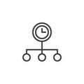 Time optimization line icon