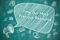 Time Our Most Precious Resource - Business Concept. Royalty Free Stock Photo