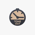 Time Out Clock icon in trendy flat style. Clock icon page symbol for your web site design Clock icon logo, app, UI Royalty Free Stock Photo