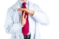 Time out gesture by doctor in white coat Royalty Free Stock Photo