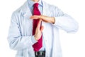 Time out gesture by doctor in white coat Royalty Free Stock Photo