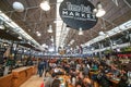 Time Out Market Lisboa. Crowd of people eating. Royalty Free Stock Photo