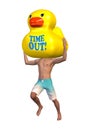 Time Out Teabreak Vacation Rubber Duck Illustration Royalty Free Stock Photo