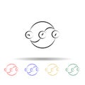 Time paradox multi color style icon. Simple thin line, outline vector of mad science icons for ui and ux, website or mobile