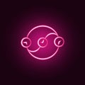 Time paradox neon icon. Elements of Mad science set. Simple icon for websites, web design, mobile app, info graphics