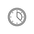 Time planning outline icon
