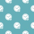 Time plus pattern seamless blue Royalty Free Stock Photo