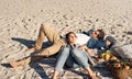 Time is precious, waste it wisely. a middle aged couple spending the day at the beach. Royalty Free Stock Photo