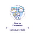 Time for prospecting concept icon Royalty Free Stock Photo