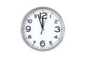 Time punctual second minute hour. Large clock on white The concept of time. Royalty Free Stock Photo